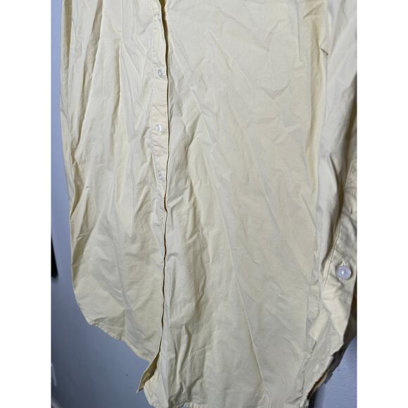 SAUNDERS x RTR Butter Yellow Collared Neck Oversized Button Up Dress Size 10 - Picture 9 of 16
